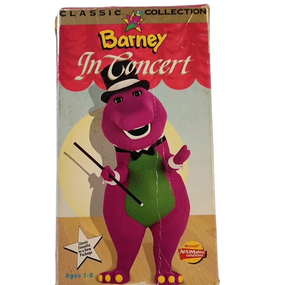 Barney & Friends: Barney in Concert VHS 1991 Video Tape Classic Sing Along Songs